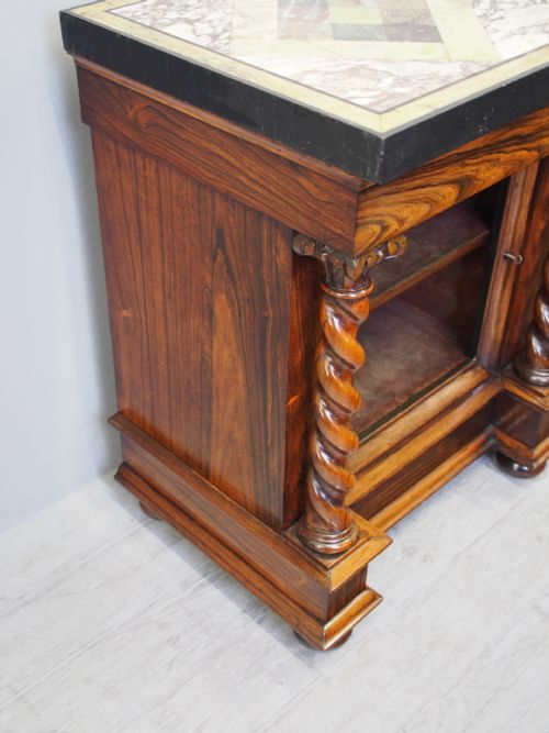 WILLIAM IV MARBLE TOP ROSEWOOD CABINET - ADDITIONAL PHOTO 9