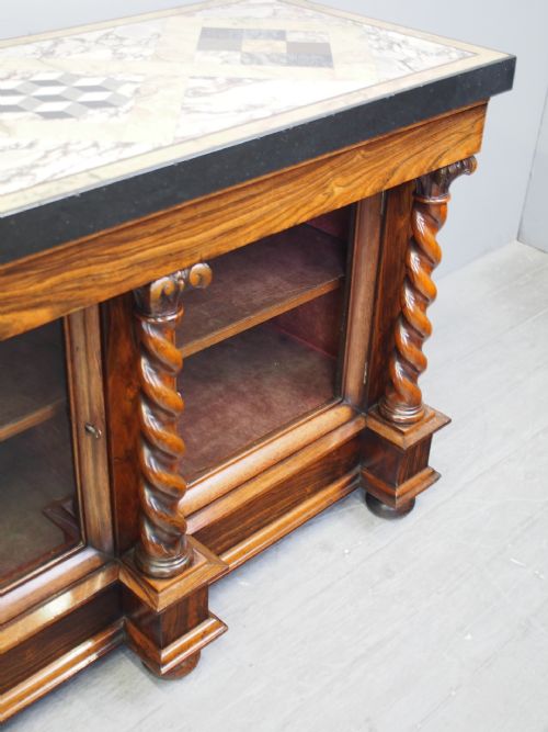 WILLIAM IV MARBLE TOP ROSEWOOD CABINET - ADDITIONAL PHOTO 10