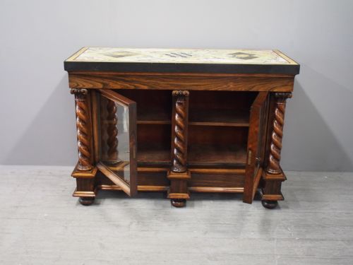 WILLIAM IV MARBLE TOP ROSEWOOD CABINET - ADDITIONAL PHOTO 14