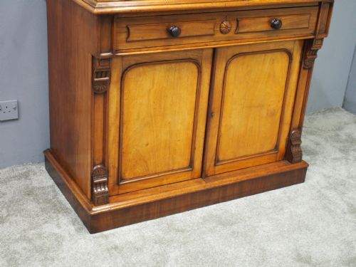 MID VICTORIAN 2 DOOR CABINET BOOKCASE - ADDITIONAL PHOTO 3