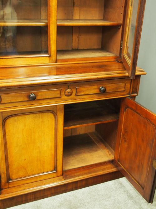 MID VICTORIAN 2 DOOR CABINET BOOKCASE - ADDITIONAL PHOTO 8