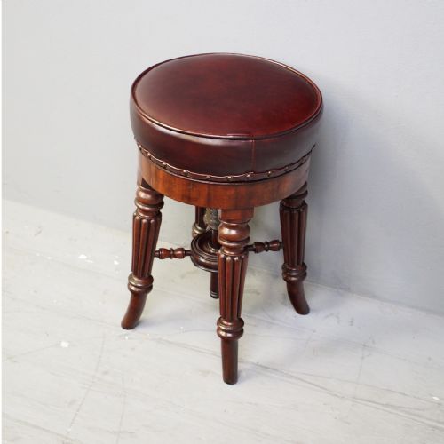 George III Mahogany Revolving Piano Stool