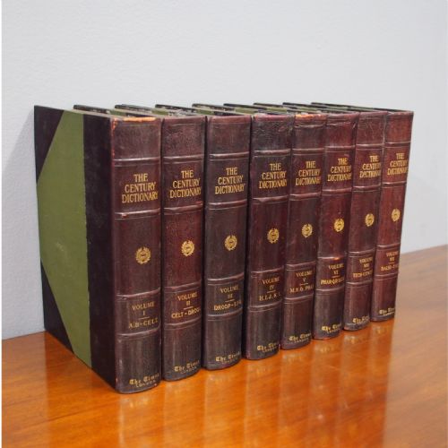 
19th Century Set of Leather Bound Volumes of the Century Dictionary
