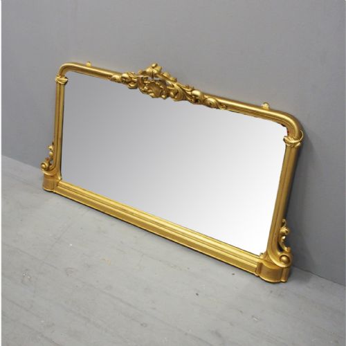 Victorian Carved Giltwood Overmantel Mirror