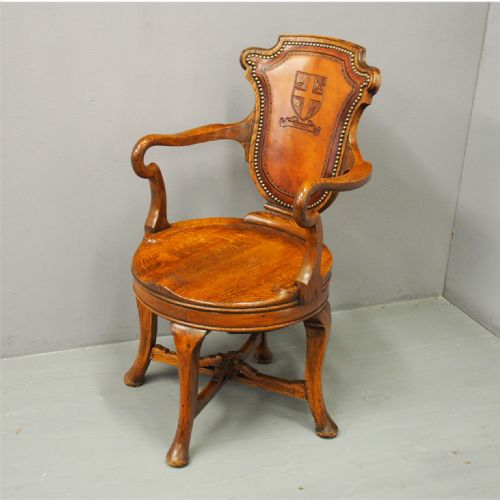 Oak Revolving Desk Chair