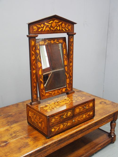 DUTCH MARQUETRY TOILET MIRROR - ADDITIONAL PHOTO 1