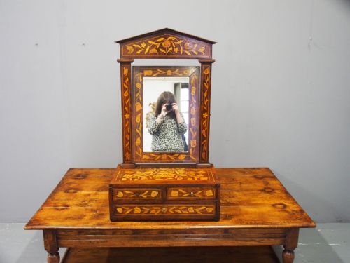 DUTCH MARQUETRY TOILET MIRROR - ADDITIONAL PHOTO 3