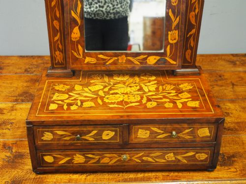 DUTCH MARQUETRY TOILET MIRROR - ADDITIONAL PHOTO 4