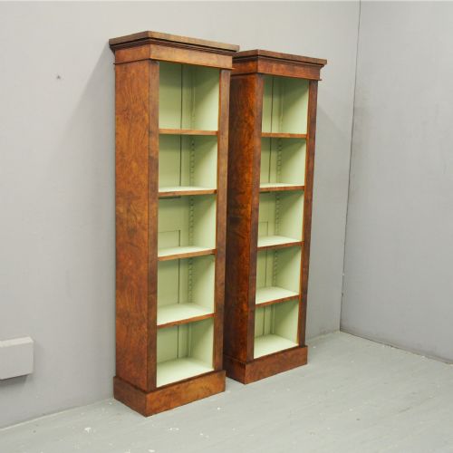 Pair of Victorian Style Open Bookcases