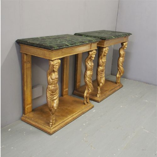 PAIR OF CENTAUR DESIGN CONSOLE TABLES - ADDITIONAL PHOTO 1