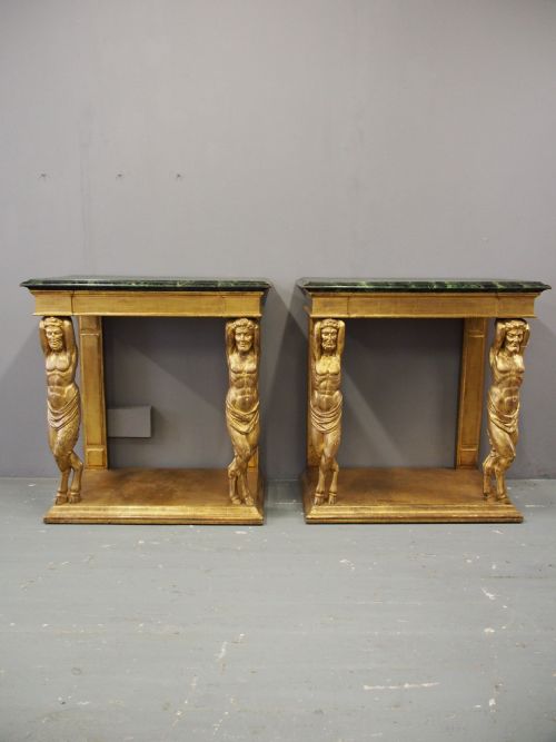 PAIR OF CENTAUR DESIGN CONSOLE TABLES - ADDITIONAL PHOTO 2