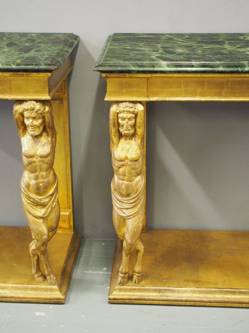 PAIR OF CENTAUR DESIGN CONSOLE TABLES - ADDITIONAL PHOTO 4