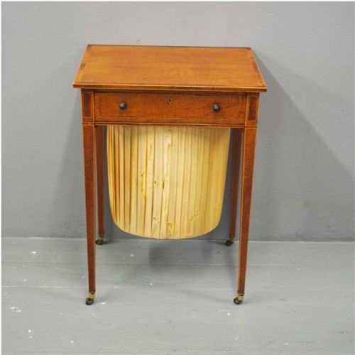 George III Inlaid Mahogany Work Table