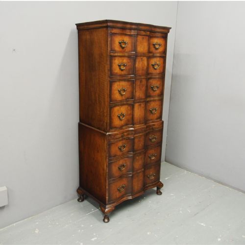 George II Style Walnut Chest on Chest