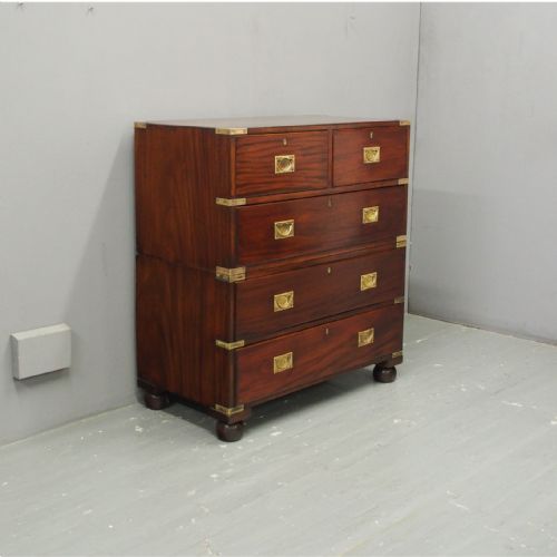Victorian Mahogany Military Chest