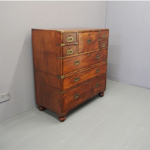 Campaign Secretaire Chest by William Day and Son