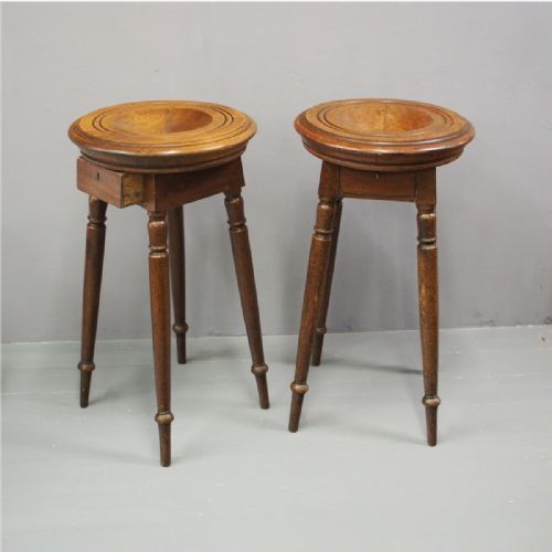Pair of Victorian Oak Alms or Collection Tables