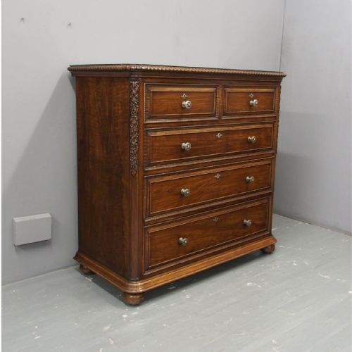 Victorian Walnut Chest of Drawers by Morison and Co