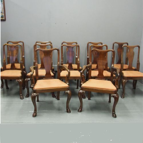 Set of 12 George I Style Dining Chairs
