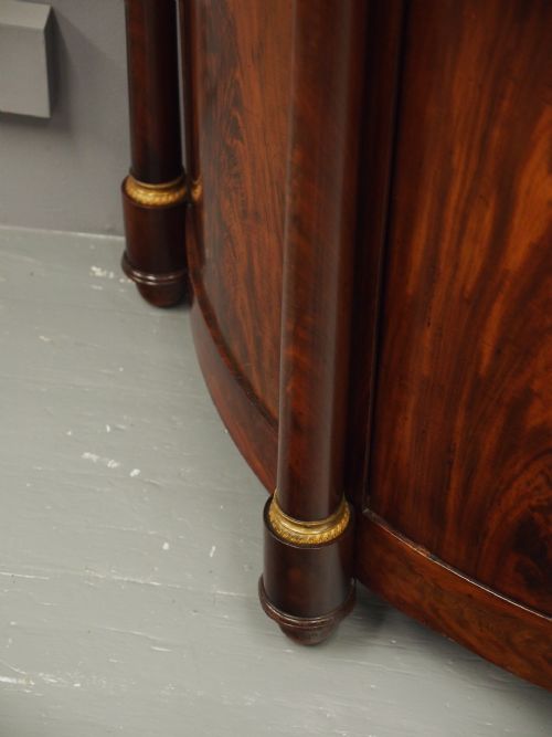 FRENCH EMPIRE MAHOGANY AND MARBLE SIDE CABINET - ADDITIONAL PHOTO 2