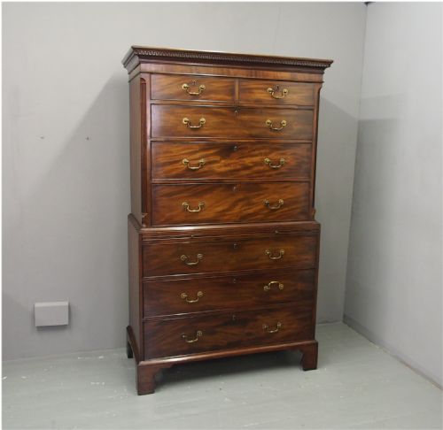 George III Mahogany Chest on Chest