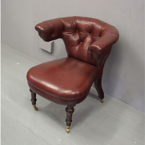 William IV Leather Cockfighting Chair
