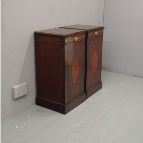 Pair of Georgian Mahogany Cabinets or Pedestals
