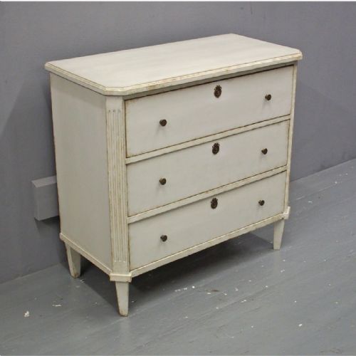 Swedish Grey Painted Chest of Drawers