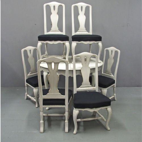 Swedish 19th Century Painted Dining Suite