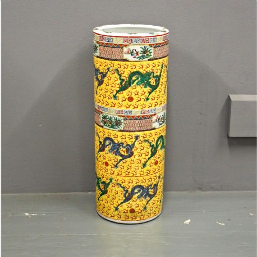 Chinese Painted Porcelain Stick Stand