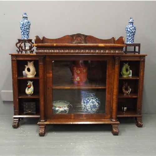 REGENCY POLLARD OAK CABINET ATTRIBUTED TO WILLIAM TROTTER - ADDITIONAL PHOTO 1