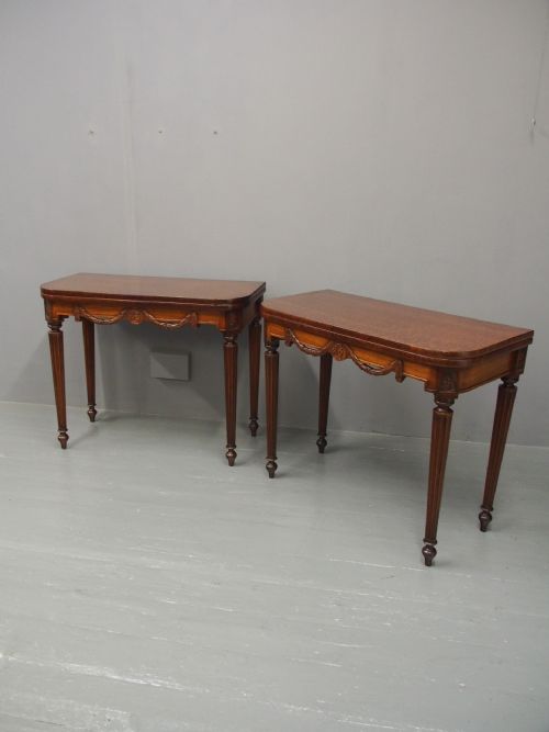 PAIR OF WILLIAM IV MAHOGANY FOLDOVER CARD TABLES - ADDITIONAL PHOTO 10