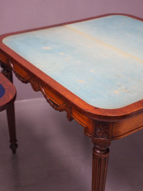 PAIR OF WILLIAM IV MAHOGANY FOLDOVER CARD TABLES - ADDITIONAL PHOTO 12