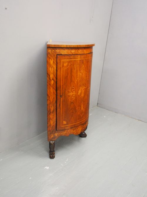 DUTCH WALNUT AND MARQUETRY FLOOR STANDING CORNER CABINET - ADDITIONAL PHOTO 1
