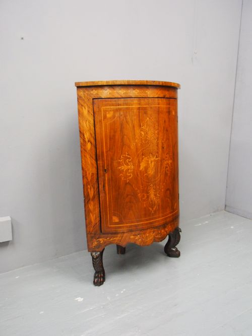 DUTCH WALNUT AND MARQUETRY FLOOR STANDING CORNER CABINET - ADDITIONAL PHOTO 2
