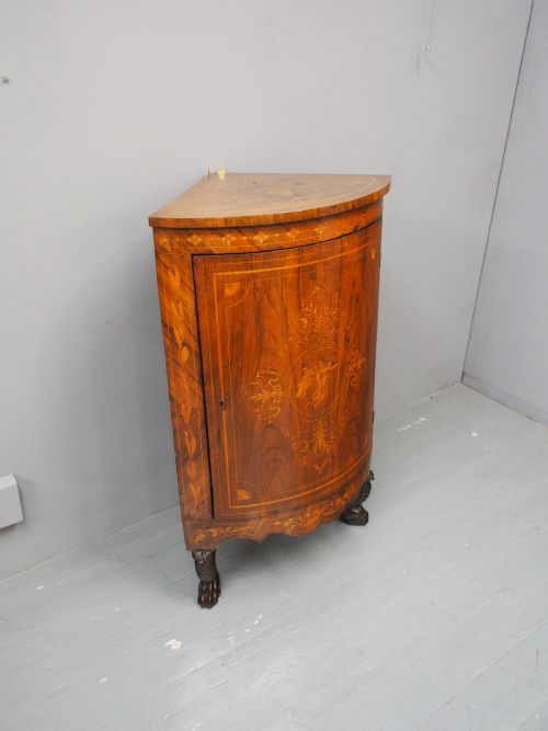 DUTCH WALNUT AND MARQUETRY FLOOR STANDING CORNER CABINET - ADDITIONAL PHOTO 3