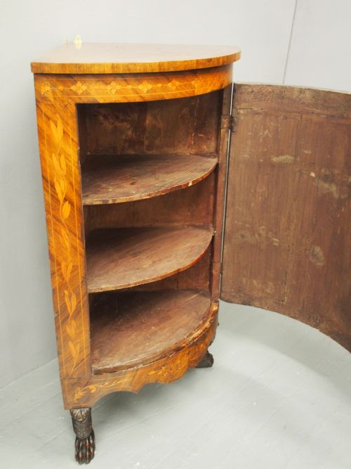 DUTCH WALNUT AND MARQUETRY FLOOR STANDING CORNER CABINET - ADDITIONAL PHOTO 14