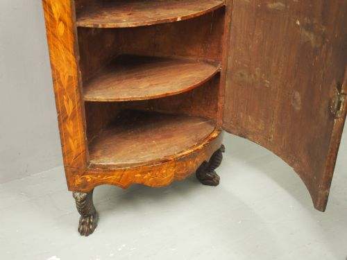 DUTCH WALNUT AND MARQUETRY FLOOR STANDING CORNER CABINET - ADDITIONAL PHOTO 15
