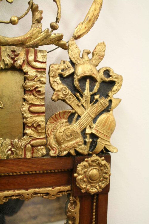 SWEDISH MAHOGANY AND GILDED WOOD MIRROR - ADDITIONAL PHOTO 5