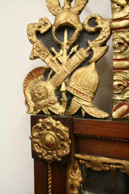 SWEDISH MAHOGANY AND GILDED WOOD MIRROR - ADDITIONAL PHOTO 6
