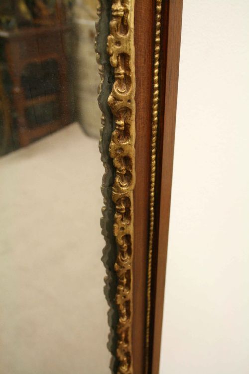 SWEDISH MAHOGANY AND GILDED WOOD MIRROR - ADDITIONAL PHOTO 7