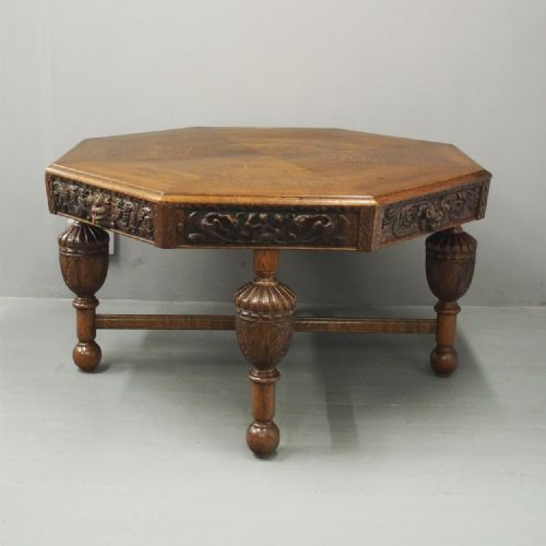 Oak Centre or Dining Table with Historic Edinburgh Woods