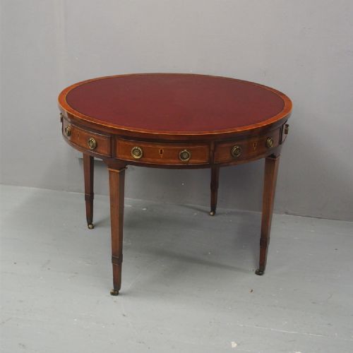 George III Inlaid Mahogany Table or Rent Table
