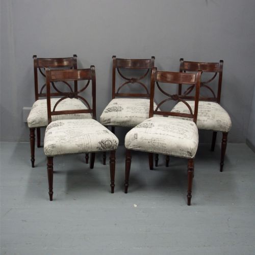 Set of 5 Regency Dining Chairs