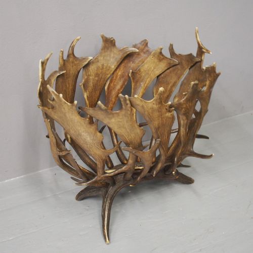 Scottish Fallow Deer Antler Log Holder or Basket