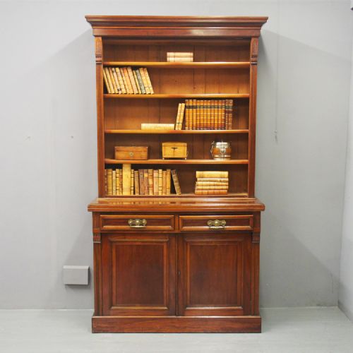 Victorian Mahogany Open Bookcase