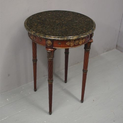 French Marble Top Occasional Table