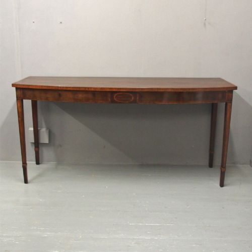 George III Mahogany Bow Front Serving Table