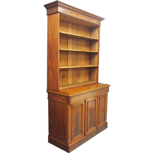Victorian Mahogany Open Bookcase