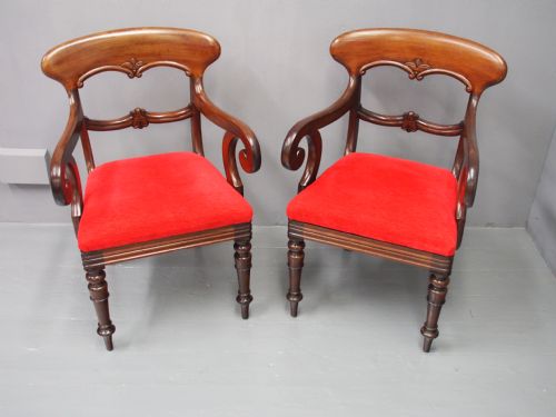 PAIR OF SCOTTISH VICTORIAN MAHOGANY ARMCHAIRS - ADDITIONAL PHOTO 3